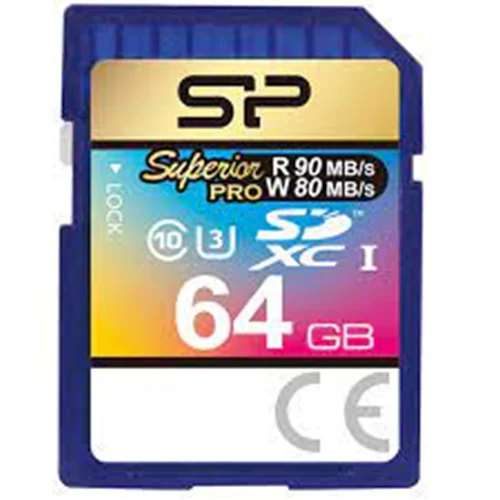 کارت حافظه SDXC سیلیکون پاور مدل Superior Pro کلاس 10 استاندارد UHS-I U3 سرعت 90MBps ظرفیت 64 گیگابایت