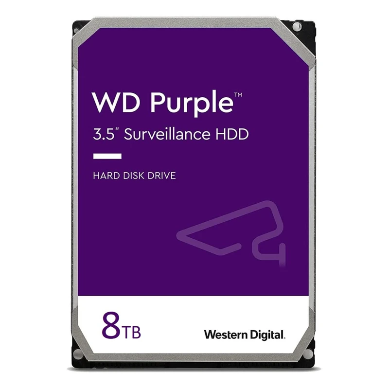 هارد دیسک اینترنال وسترن دیجیتال مدل بنفش WD PURPLE ظرفیت 8TB با گارانتی آونگ (نو )
