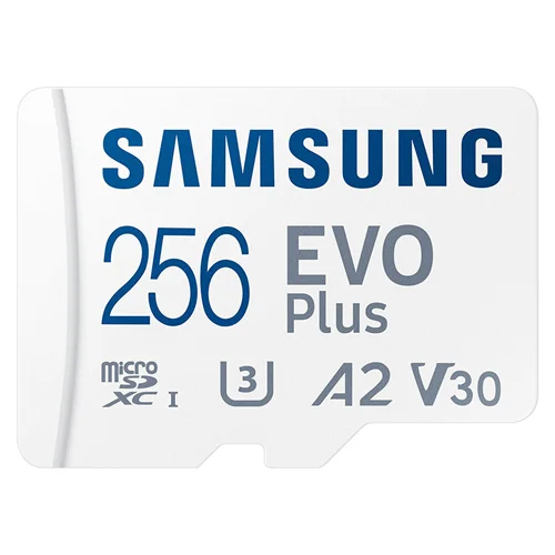 کارت حافظه microSDXC سامسونگ مدل Evo Plus A2 V10 کلاس 10 استاندارد UHS-I U3 سرعت 130MB ظرفیت 256 گیگابایت
