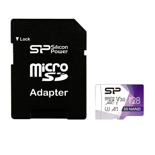 کارت حافظه‌ microSDXC سیلیکون پاور مدل Superior Pro C10 U3 V30 ظرفیت 128GB