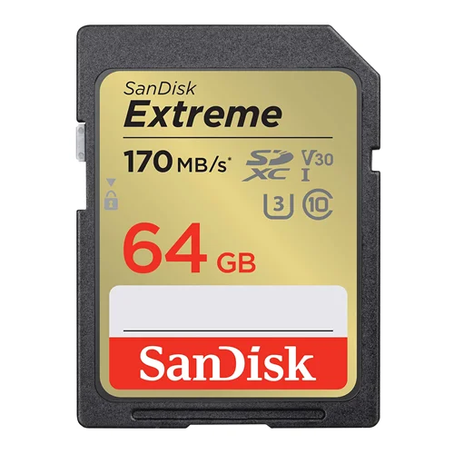 کارت حافظه SDXC سن دیسک مدل SDSDXV2 Extreme کلاس 10 استاندارد UHS-I U3 سرعت 170MBps ظرفیت 64 گیگابایت