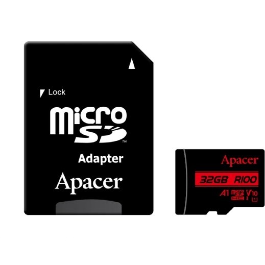 کارت حافظه microSDXC اپیسر مدل R100 کلاس 10 استاندارد UHS-I U1 سرعت 100MBps ظرفیت 32 گیگابایت به همراه آدابتور